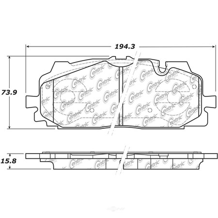 Centric Parts Centric 104.18940 Centric Posi-Quiet Semi-Metallic Disc Brake Pad Sets 104.18940